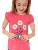 Bluza fetita cu flori de amarant NDZ8157 - Magazin online - Boutique